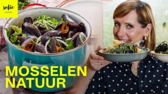 Mosselen natuur met frietjes en mosselsaus